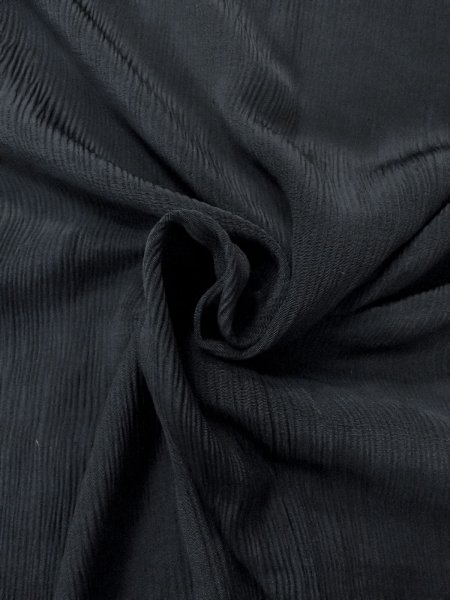 画像12: N1101E 女性用羽織  シルク(正絹) 黒,  【中古】【USED】【リサイクル】 ★☆☆☆☆【N1101E】 (12)