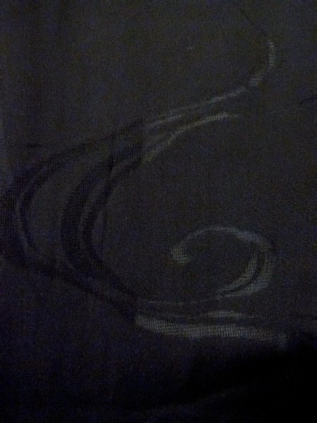 画像7: N1101F 女性用羽織  シルク（正絹） 黒, 流水 【中古】【USED】【リサイクル】 ★★★★☆【N1101F】 (7)