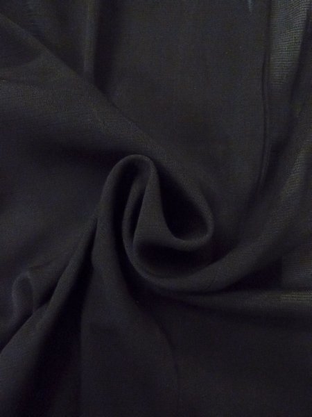 画像13: N1101G 女性用羽織  シルク(正絹) 黒, 葉 【中古】【USED】【リサイクル】 ★★★☆☆【N1101G】 (13)