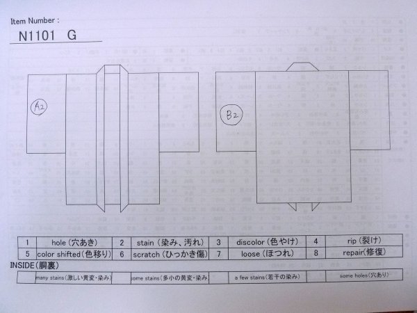 画像14: N1101G 女性用羽織  シルク(正絹) 黒, 葉 【中古】【USED】【リサイクル】 ★★★☆☆【N1101G】 (14)
