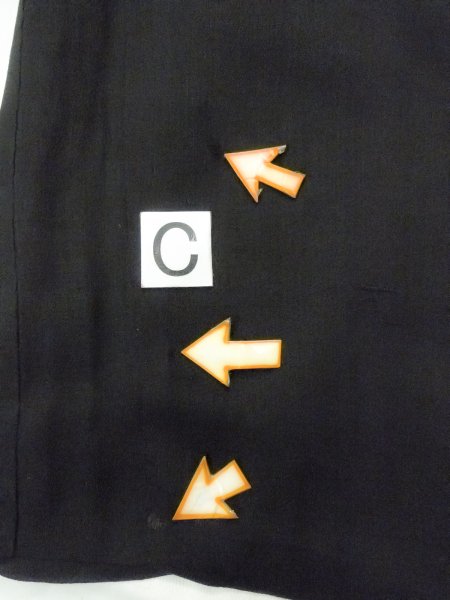 画像17: N1101I 女性用羽織  シルク(正絹) 黒,  【中古】【USED】【リサイクル】 ★☆☆☆☆【N1101I】 (17)