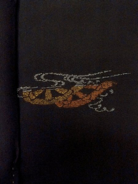 画像7: N1101J 昭和初期ごろ。アンティーク品。女性用羽織  シルク(正絹) 黒, うず 【中古】【USED】【リサイクル】 ★★★☆☆【N1101J】 (7)