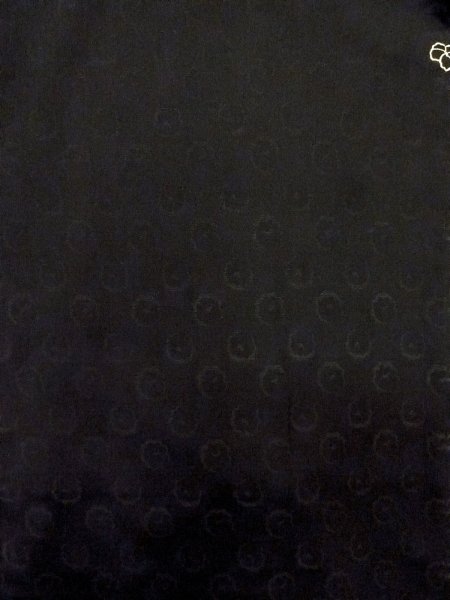 画像4: N1101K 女性用羽織  シルク(正絹) 深い黒, 花 【中古】【USED】【リサイクル】 ★★★★☆【N1101K】 (4)