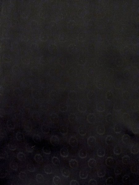 画像5: N1101K 女性用羽織  シルク(正絹) 深い黒, 花 【中古】【USED】【リサイクル】 ★★★★☆【N1101K】 (5)