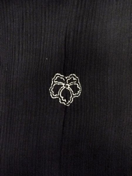 画像3: N1101L 女性用羽織  シルク(正絹) 深い黒,  【中古】【USED】【リサイクル】 ★★★☆☆【N1101L】 (3)