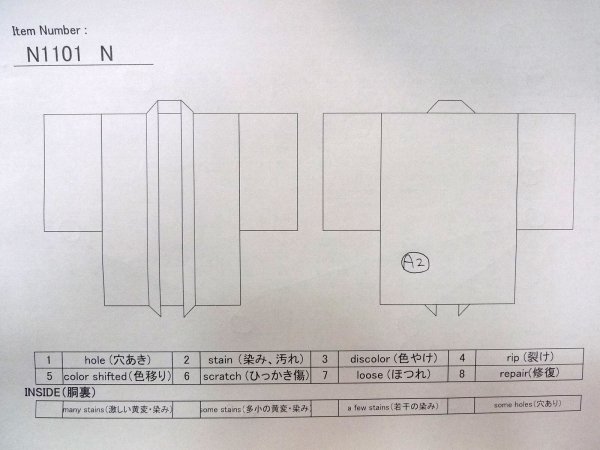 画像14: N1101N 女性用羽織  シルク(正絹) 深い黒, 花 【中古】【USED】【リサイクル】 ★★★☆☆【N1101N】 (14)