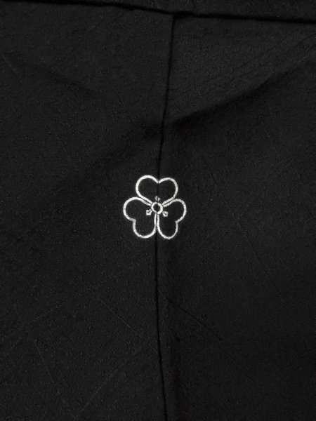 画像3: N1101U 女性用羽織  シルク(正絹) 黒, 抽象的模様 【中古】【USED】【リサイクル】 ★★★☆☆【N1101U】 (3)