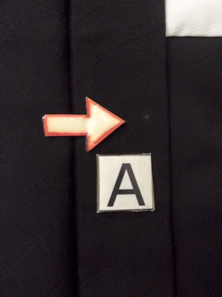 画像13: N1101U 女性用羽織  シルク(正絹) 黒, 抽象的模様 【中古】【USED】【リサイクル】 ★★★☆☆【N1101U】 (13)