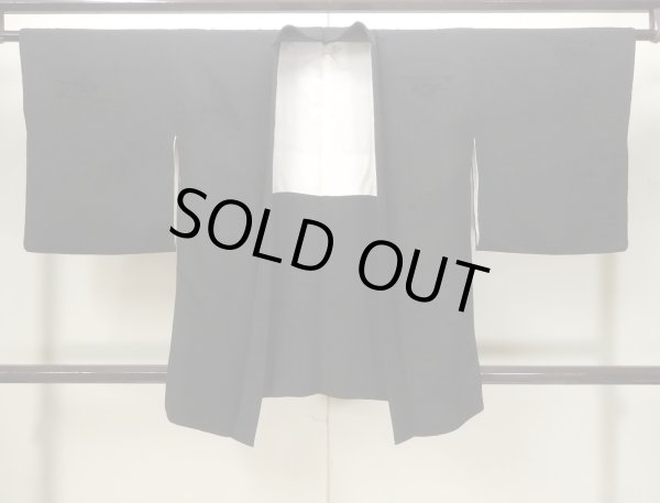 画像1: N1101V 女性用羽織  シルク（正絹） 黒,  【中古】【USED】【リサイクル】 ★★★★☆【N1101V】 (1)