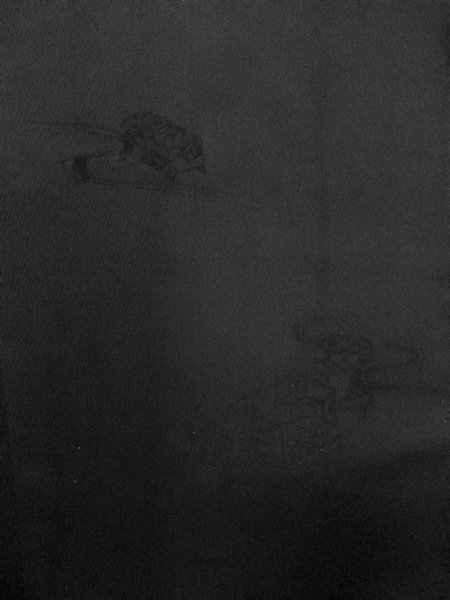 画像5: N1101V 女性用羽織  シルク(正絹) 黒,  【中古】【USED】【リサイクル】 ★★★★☆【N1101V】 (5)