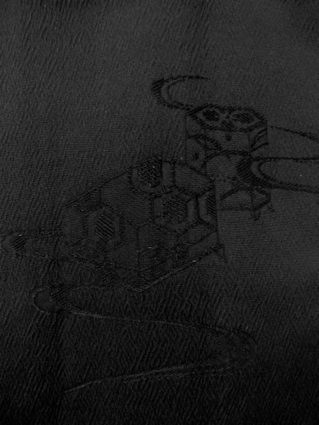 画像6: N1101V 女性用羽織  シルク(正絹) 黒,  【中古】【USED】【リサイクル】 ★★★★☆【N1101V】 (6)