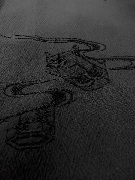 画像10: N1101V 女性用羽織  シルク(正絹) 黒,  【中古】【USED】【リサイクル】 ★★★★☆【N1101V】 (10)