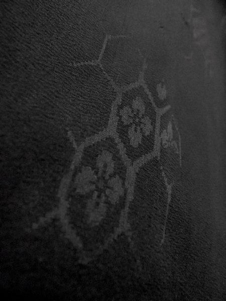 画像7: N1101X 女性用羽織  シルク(正絹) 黒,  【中古】【USED】【リサイクル】 ★☆☆☆☆【N1101X】 (7)