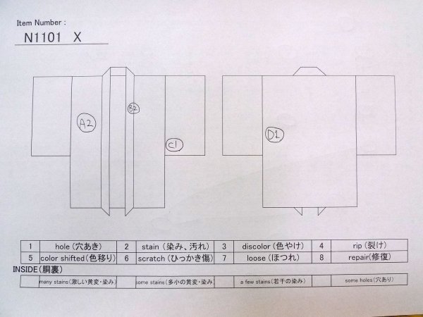 画像11: N1101X 女性用羽織  シルク(正絹) 黒,  【中古】【USED】【リサイクル】 ★☆☆☆☆【N1101X】 (11)
