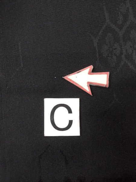 画像14: N1101X 女性用羽織  シルク(正絹) 黒,  【中古】【USED】【リサイクル】 ★☆☆☆☆【N1101X】 (14)