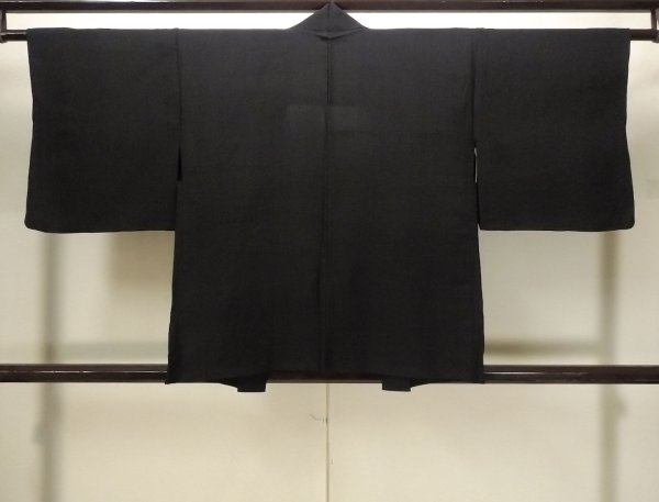 画像2: N1101Y 女性用羽織  シルク(正絹) 黒,  【中古】【USED】【リサイクル】 ★★★☆☆【N1101Y】 (2)