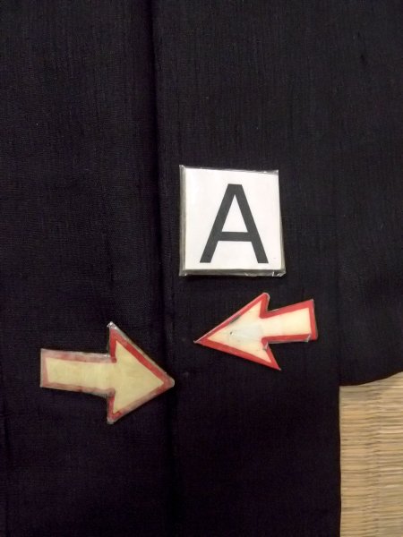 画像10: N1101Y 女性用羽織  シルク(正絹) 黒,  【中古】【USED】【リサイクル】 ★★★☆☆【N1101Y】 (10)