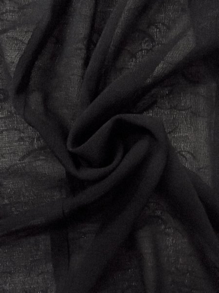 画像10: N1102A 女性用羽織  シルク(正絹) 黒,  【中古】【USED】【リサイクル】 ★★★★☆【N1102A】 (10)