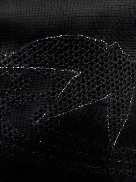 画像7: N1102B 女性用羽織  シルク（正絹） 黒, 流水 【中古】【USED】【リサイクル】 ★★★★☆【N1102B】 (7)