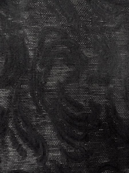 画像7: N1102F 女性用羽織  シルク(正絹) 黒,  【中古】【USED】【リサイクル】 ★☆☆☆☆【N1102F】 (7)