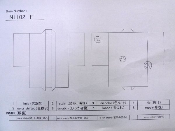 画像13: N1102F 女性用羽織  シルク(正絹) 黒,  【中古】【USED】【リサイクル】 ★☆☆☆☆【N1102F】 (13)