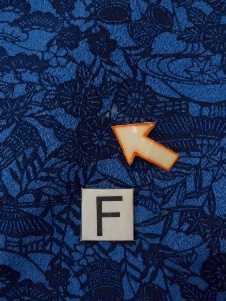 画像19: N1112E 女性用小紋  シルク(正絹) 深い青, 菊 【中古】【USED】【リサイクル】 ★★★☆☆【N1112E】 (19)