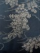 画像7: N1112H 女性用小紋  シルク（正絹） 灰色がかった藍, ぼたん 【中古】【USED】【リサイクル】 ★★☆☆☆【N1112H】 (7)