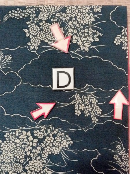 画像17: N1112H 女性用小紋  シルク(正絹) 灰色がかった藍, ぼたん 【中古】【USED】【リサイクル】 ★★☆☆☆【N1112H】 (17)