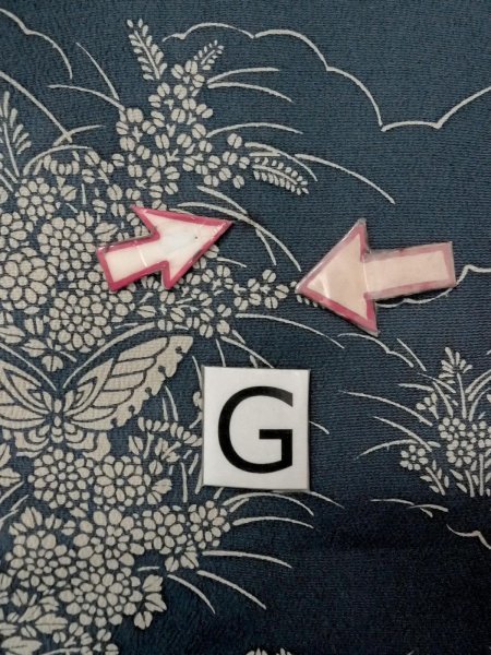 画像20: N1112H 女性用小紋  シルク(正絹) 灰色がかった藍, ぼたん 【中古】【USED】【リサイクル】 ★★☆☆☆【N1112H】 (20)