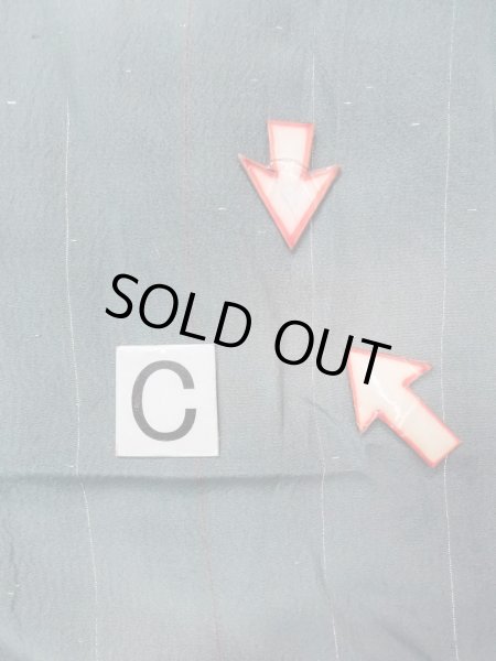 画像16: N1112M 女性用単衣  シルク（正絹） 灰色がかった紺, 草 【中古】【USED】【リサイクル】 ★☆☆☆☆【N1112M】 (16)