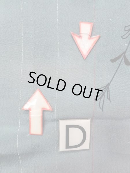 画像17: N1112M 女性用単衣  シルク（正絹） 灰色がかった紺, 草 【中古】【USED】【リサイクル】 ★☆☆☆☆【N1112M】 (17)