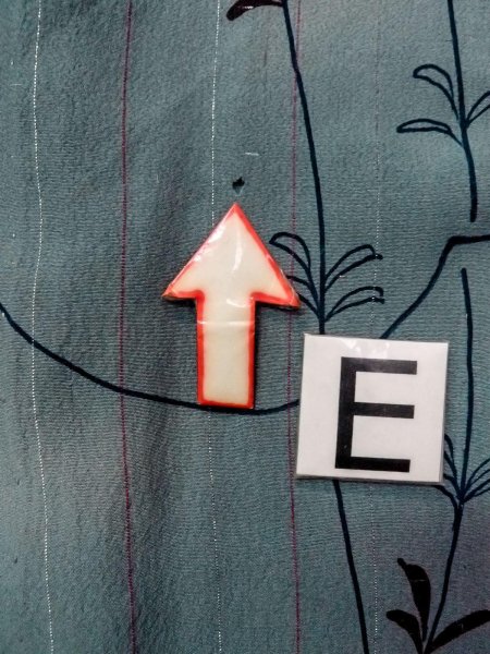 画像18: N1112M 女性用単衣  シルク(正絹) 灰色がかった紺, 草 【中古】【USED】【リサイクル】 ★☆☆☆☆【N1112M】 (18)