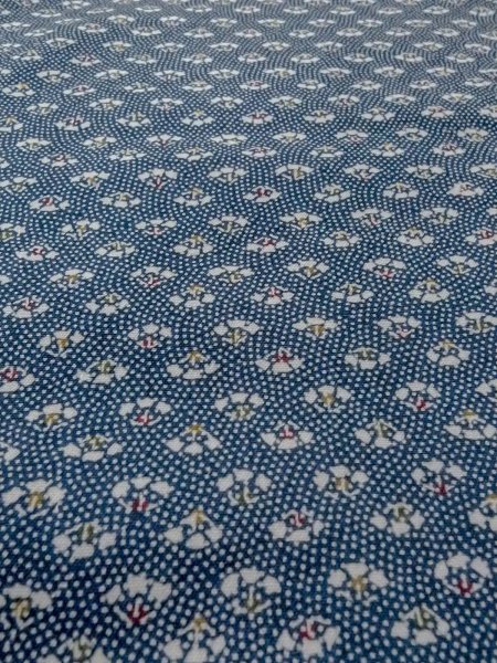 画像8: N1112O 女性用小紋  ウール 深い紺, 扇 【中古】【USED】【リサイクル】 ★☆☆☆☆【N1112O】 (8)