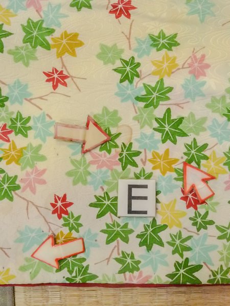 画像18: N1112R 女性用小紋  シルク(正絹) アイボリー, もみじ 【中古】【USED】【リサイクル】 ★★☆☆☆【N1112R】 (18)