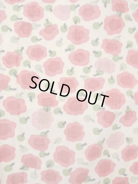 画像3: N1112T 女性用単衣  ウール アイボリー, 花 【中古】【USED】【リサイクル】 ★☆☆☆☆【N1112T】 (3)