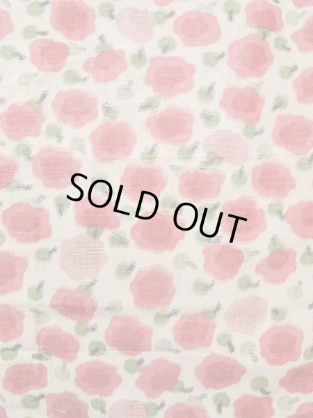 画像4: N1112T 女性用単衣  ウール アイボリー, 花 【中古】【USED】【リサイクル】 ★☆☆☆☆【N1112T】 (4)