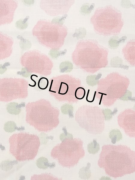 画像6: N1112T 女性用単衣  ウール アイボリー, 花 【中古】【USED】【リサイクル】 ★☆☆☆☆【N1112T】 (6)