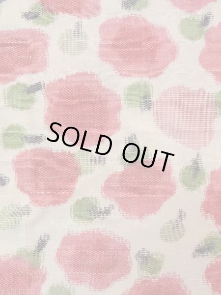 画像7: N1112T 女性用単衣  ウール アイボリー, 花 【中古】【USED】【リサイクル】 ★☆☆☆☆【N1112T】 (7)