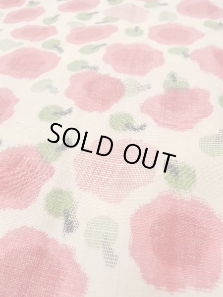 画像8: N1112T 女性用単衣  ウール アイボリー, 花 【中古】【USED】【リサイクル】 ★☆☆☆☆【N1112T】 (8)