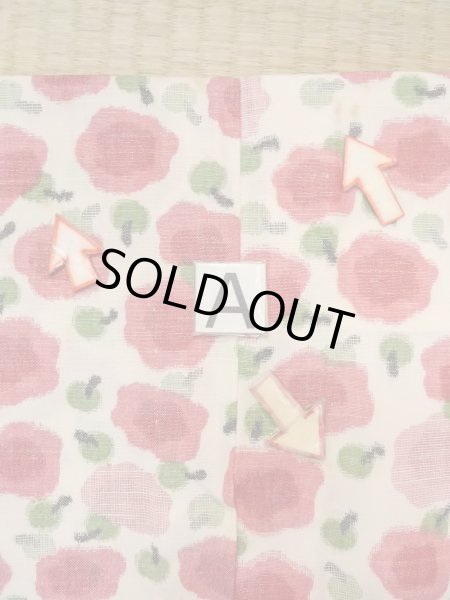 画像14: N1112T 女性用単衣  ウール アイボリー, 花 【中古】【USED】【リサイクル】 ★☆☆☆☆【N1112T】 (14)