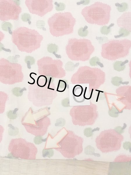 画像16: N1112T 女性用単衣  ウール アイボリー, 花 【中古】【USED】【リサイクル】 ★☆☆☆☆【N1112T】 (16)