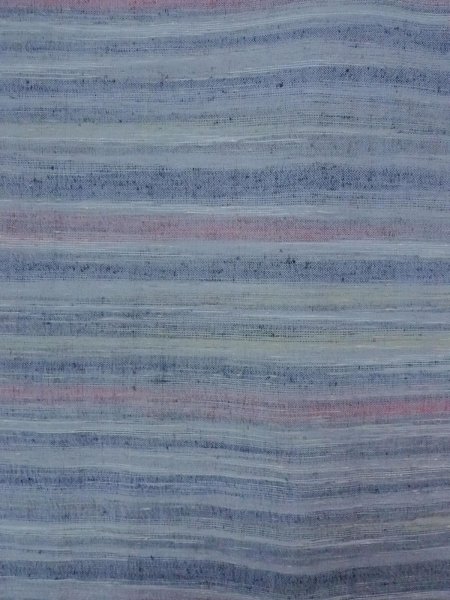 画像3: N1112U 女性用単衣  ウール 灰色がかった水色, 縞 【中古】【USED】【リサイクル】 ★☆☆☆☆【N1112U】 (3)