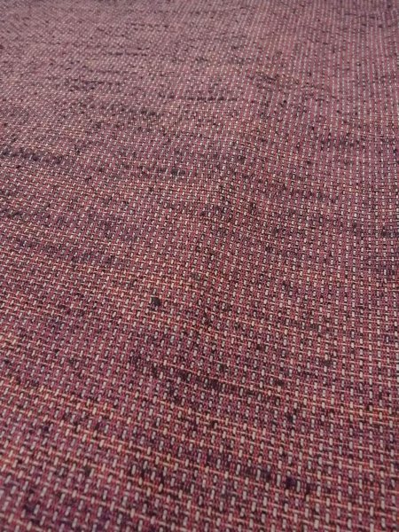 画像8: N1112Z 女性用単衣  ウール 深い赤色, チェック柄 【中古】【USED】【リサイクル】 ★★★★☆【N1112Z】 (8)