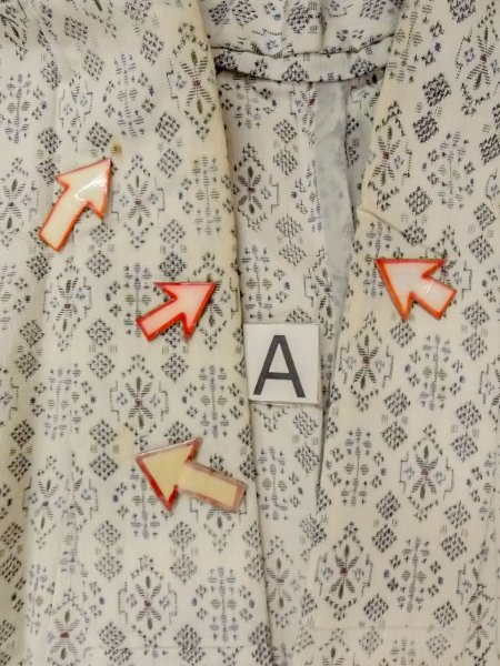 画像14: N1113B 女性用単衣  ウール アイボリー, 花 【中古】【USED】【リサイクル】 ★★☆☆☆【N1113B】 (14)