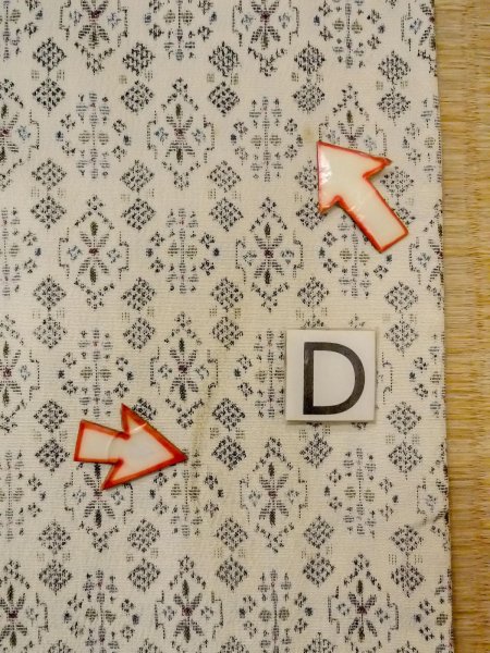 画像17: N1113B 女性用単衣  ウール アイボリー, 花 【中古】【USED】【リサイクル】 ★★☆☆☆【N1113B】 (17)