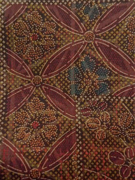 画像7: N1126H 女性用紬  シルク（正絹） 深い茶色, 花 【中古】【USED】【リサイクル】 ★★★★★【N1126H】 (7)