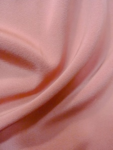 画像15: N1126L 女性用訪問着  シルク（正絹） 淡い桃色, 葉 【中古】【USED】【リサイクル】 ★★★★☆【N1126L】 (15)