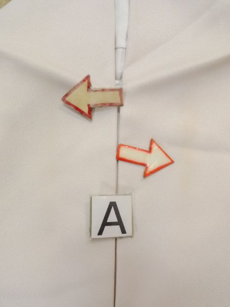 画像21: N1126N 女性用訪問着  シルク（正絹） 紫みアイボリー, 寺 【中古】【USED】【リサイクル】 ★★★☆☆【N1126N】 (21)