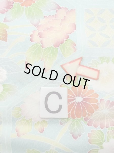 画像21: N1126O 女性用訪問着  シルク（正絹） 淡い黄緑色, ぼたん 【中古】【USED】【リサイクル】 ★★★☆☆【N1126O】 (21)