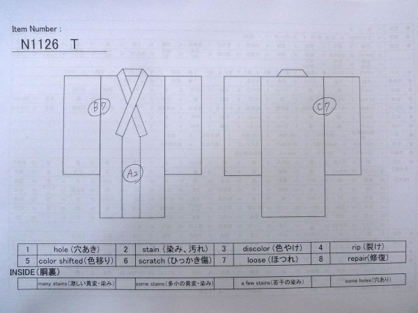画像19: N1126T 女性用訪問着  シルク(正絹) 光沢のあるアイボリー, 桜 【中古】【USED】【リサイクル】 ★★☆☆☆【N1126T】 (19)